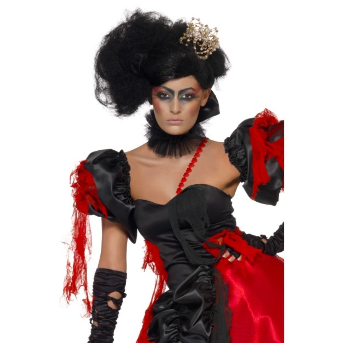 Smiffys Women's Twisted Queen of Broken Hearts Costume Wig - Gothic Halloween Party Wig for Women, Cosplay, Themed Events & Costume Parties