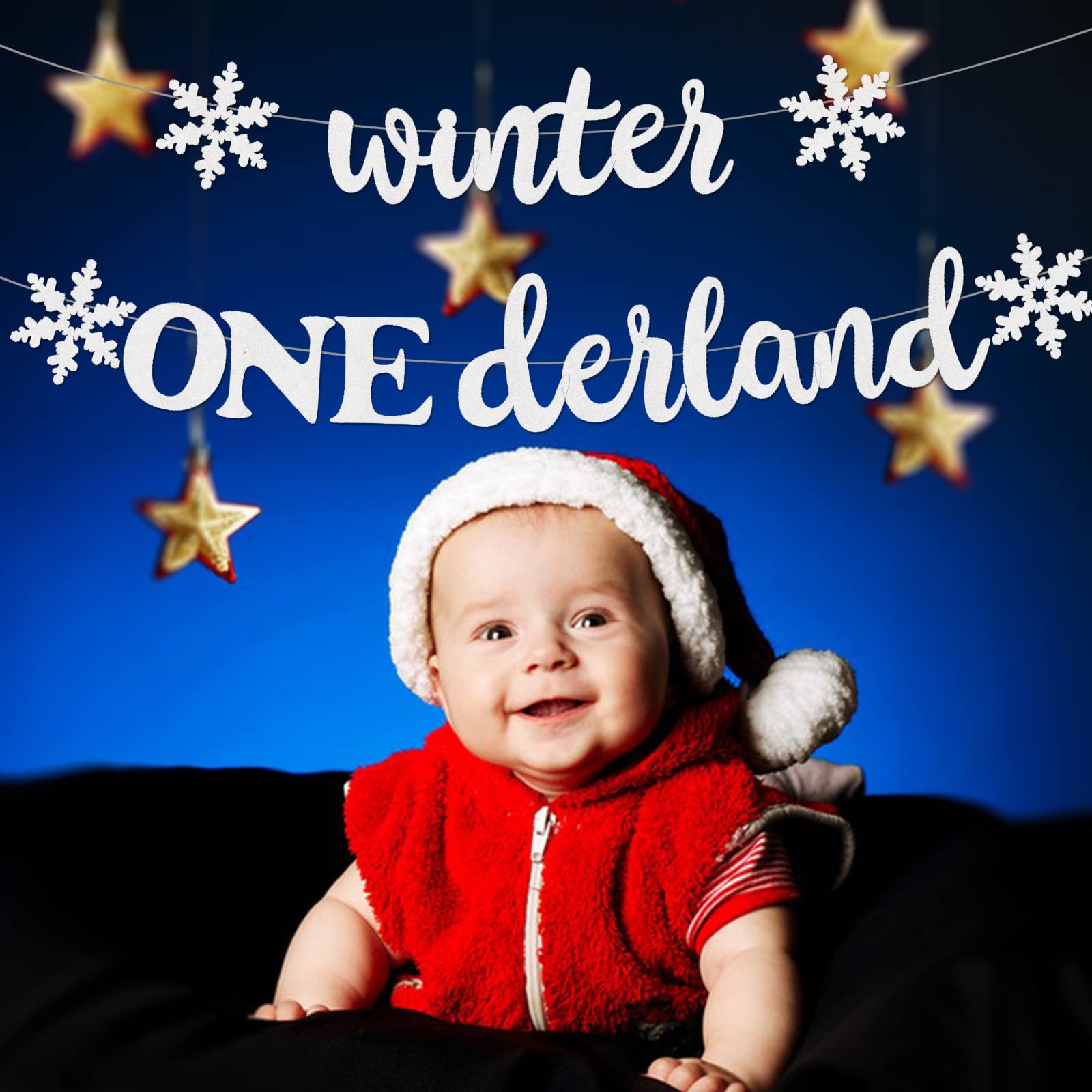 Winter Onederland 1st Birthday Party Decorations for Boys & Girls - Silver Winter Wonderland Banner, Cake Topper & Party Supplies for Baby's First Birthday Celebration | Perfect for Winter Themed Birthday Parties, Baby Showers & Nursery Decor