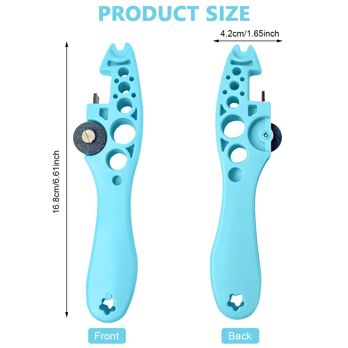 HASTHIP® Professional Ampule Cutter with 5 Replaceable Grinding Wheels - Glass Bottle Cutter & Ampoule Breaker for Medical Use - Safe Ampoule Opener for Doctors, Nurses & Home Use - Perfect for Hospitals, Clinics & First Aid Kits (Blue)
