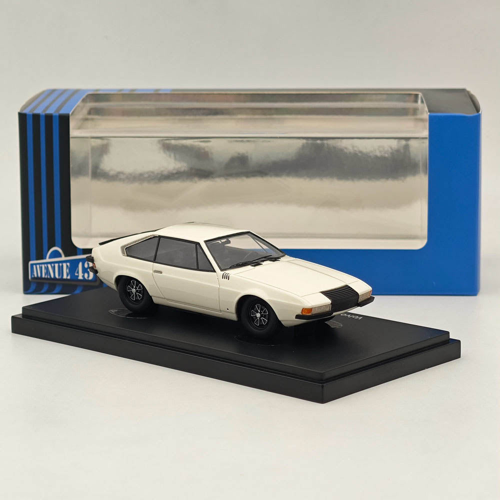 AutoCult Avenue 43 1/43 Scale Volvo 1800 ESC Viking Coggiola 1971 White Resin Model Car - Limited Edition Collectible for Car Enthusiasts & Display Showcase