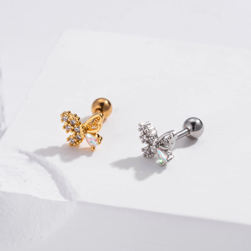 16G Surgical Steel Cartilage Stud Earrings with Ball Back - Hypoallergenic Body Jewelry for Helix, Tragus, or Conch Piercings - Perfect for Everyday Wear or Special Occasions