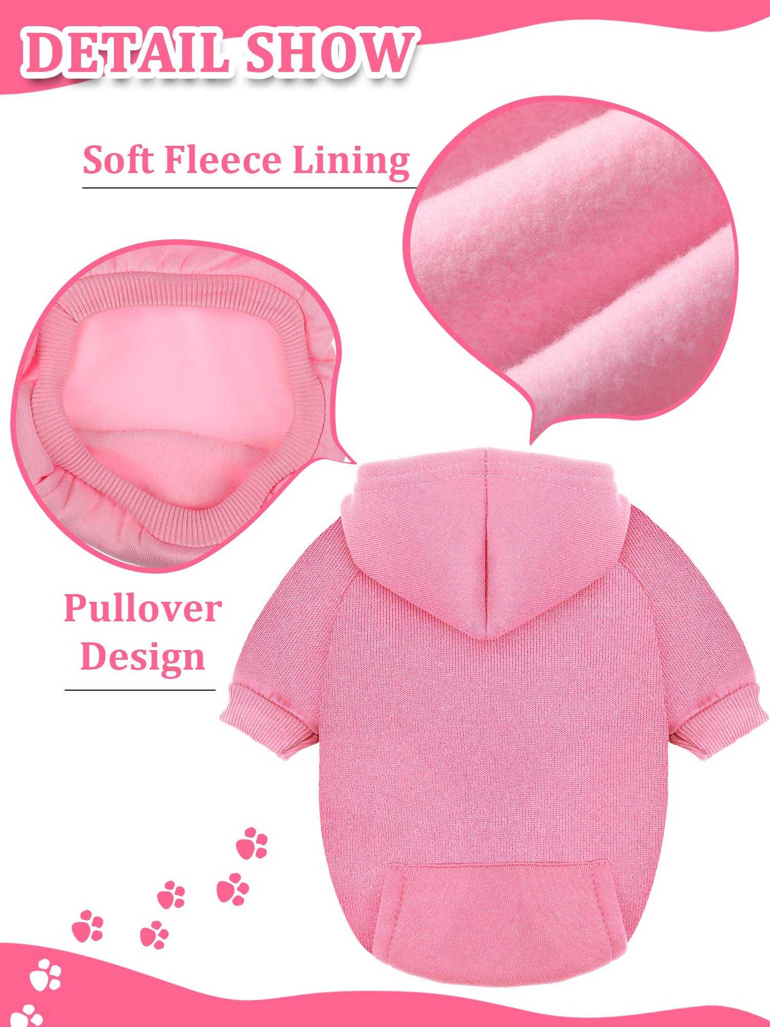 Syhood 4-Piece Small Dog Sweater Set - Warm Winter Hoodie & Coat Outfit with Hat for Chihuahuas and Small Dogs (Medium) - Cozy Indoor/Outdoor Pet Clothing for Cold Weather Walks