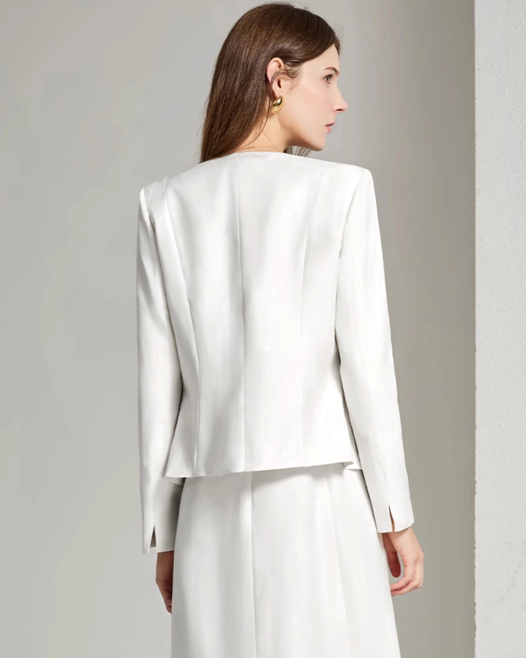 40 Momme Premium Silk Jacket for Women - Elegant & Lightweight Blazer for Office, Travel & Special Occasions