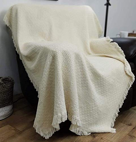 Golden Retriever Dog Blanket - 100% Natural Cotton Woven Throw - Handmade in USA (70x50) - Perfect Gift for Dog Lovers, Cozy Home Decor & Pet-Themed Bedroom Accent