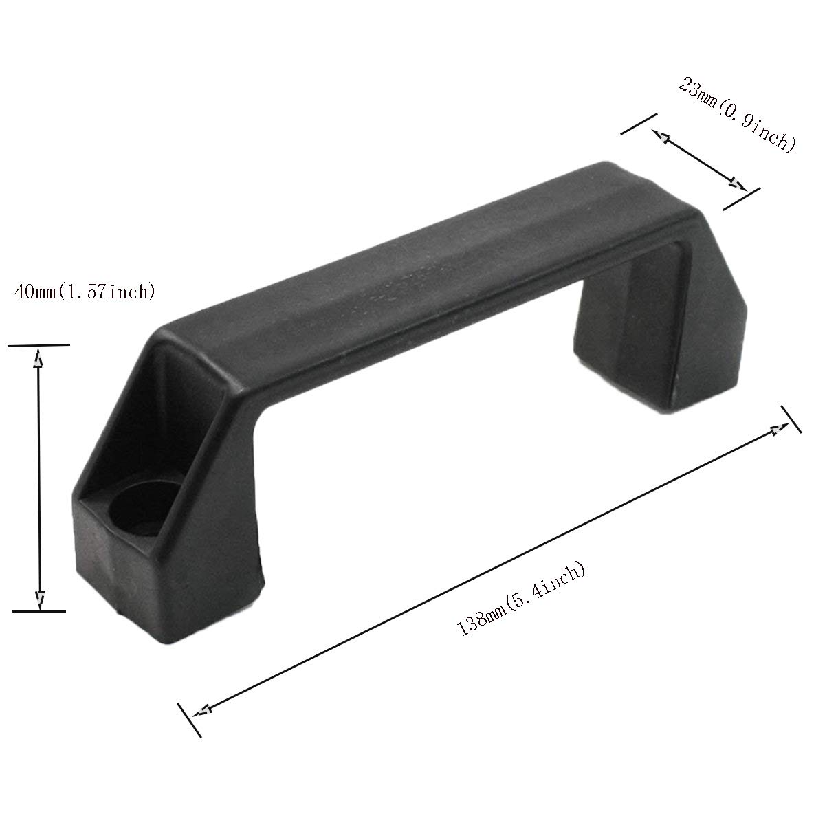 XMHF 3-Piece Black Plastic Grab Handle Set - 8mm Mounting Hole for Entry Doors, RV Assist Bars & Mobility Support | Perfect for Elderly Safety, Bathroom Accessibility & Vehicle Handrails