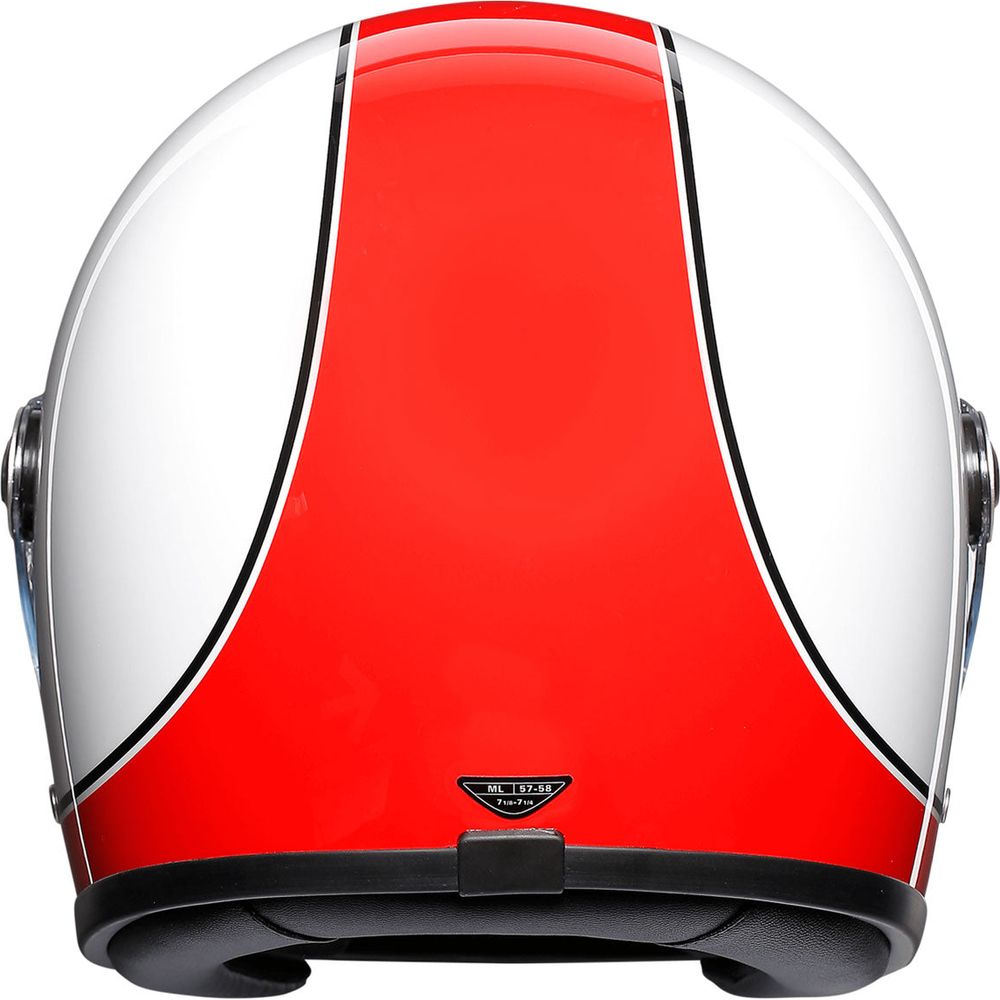 AGV X3000 Full Face Motorcycle Helmet - Super Red & White - DOT & ECE Certified for Street & Racing - Lightweight & Aerodynamic Design for Comfort & Safety