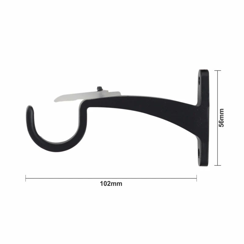 Iron and Resin Friedrich Expandable Curtain Rod - Adjustable Tension Rod for Windows, Doors & Closets - Perfect for Home Decor, Dorm Rooms & Apartments (Black, 28-48 inches)