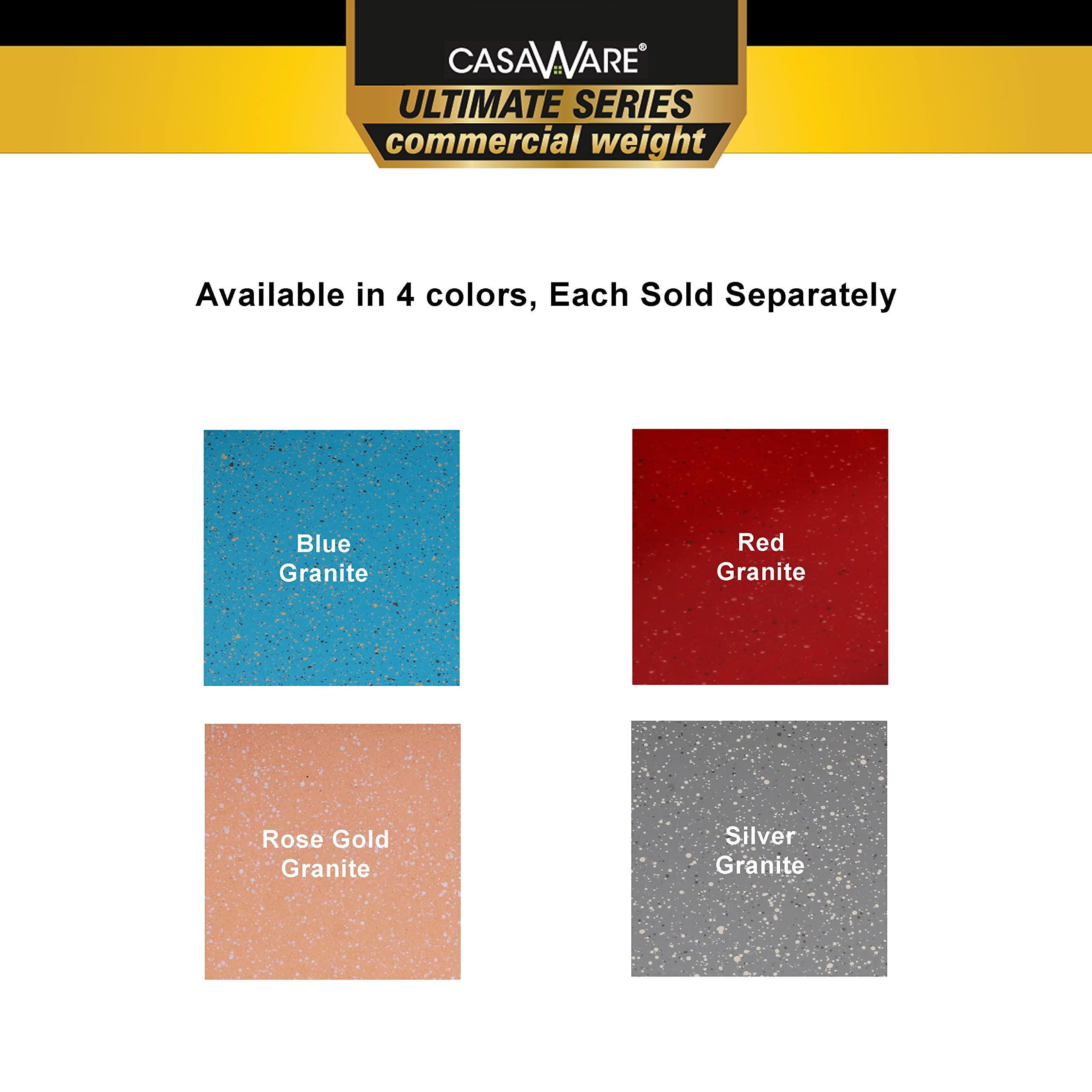 casaWare 11 x 9 x 2-inch Commercial Toaster Oven Baking Pan - Ceramic Non-Stick Coating, Heavy Duty, Rose Gold Granite Finish - Perfect for Baking, Roasting & Broiling in Toaster Ovens