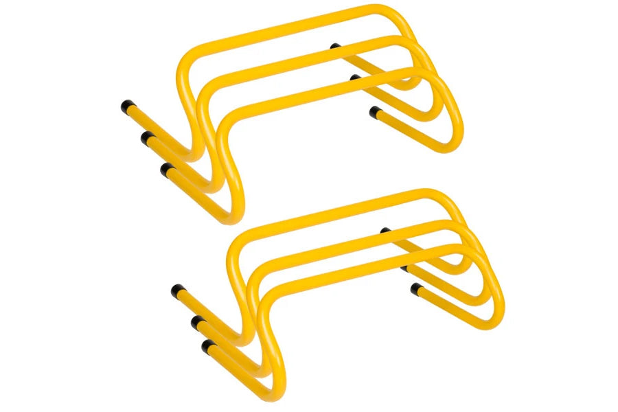 Warrior 6 Inch Weighted Training Hurdle Set - Agility Exercise Equipment for Football, Soccer & Track Athletes - Perfect for Speed Drills & Fitness Training