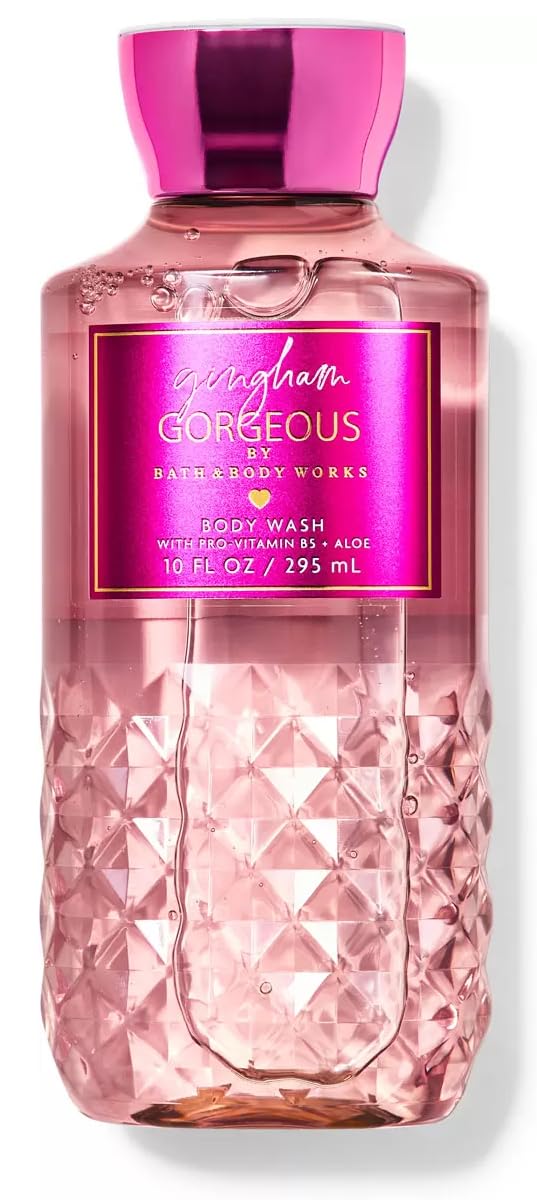 Bath & Body Works Gingham Gorgeous Gift Set - Full Size Fragrance Mist, Body Cream, Body Wash & Lotion | Women's Perfume & Skincare Collection | Perfect for Birthdays, Anniversaries & Self-Care