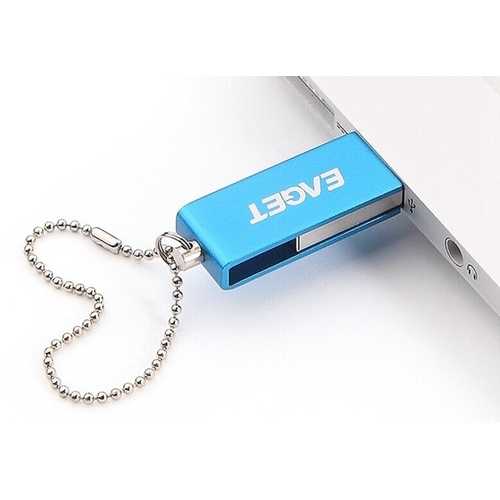 EAGET U5 64GB USB 2.0 Flash Drive - Waterproof, Shockproof Metal Pen Drive for Data Storage, File Transfer - Perfect for Office, School, Travel & Outdoor Use