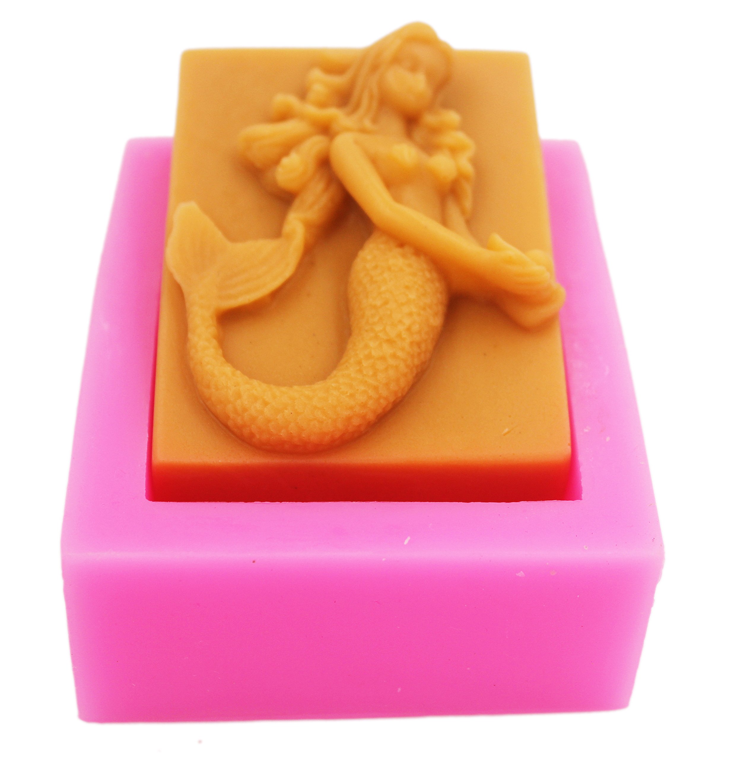 Premium Mermaid Silicone Soap Mold S282 - DIY Handmade Soap Making Kit for Bath Bombs, Candles & Resin Crafts - Perfect for Birthday Gifts, Spa Parties & Home Decor