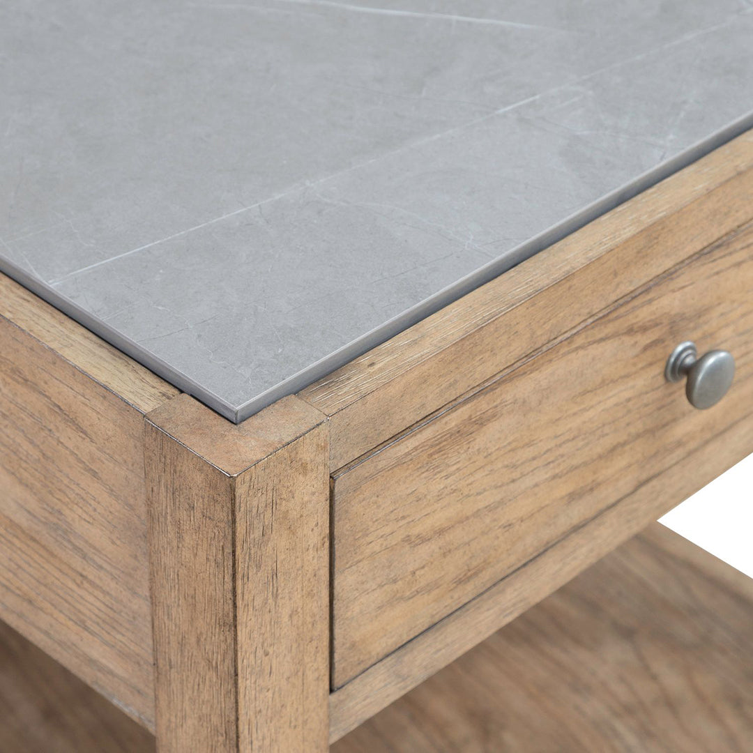 Millstone End Table - Stylish and Durable Side Table for Living Room, Bedroom, or Office - Perfect for Holding Lamps, Books, and Decor