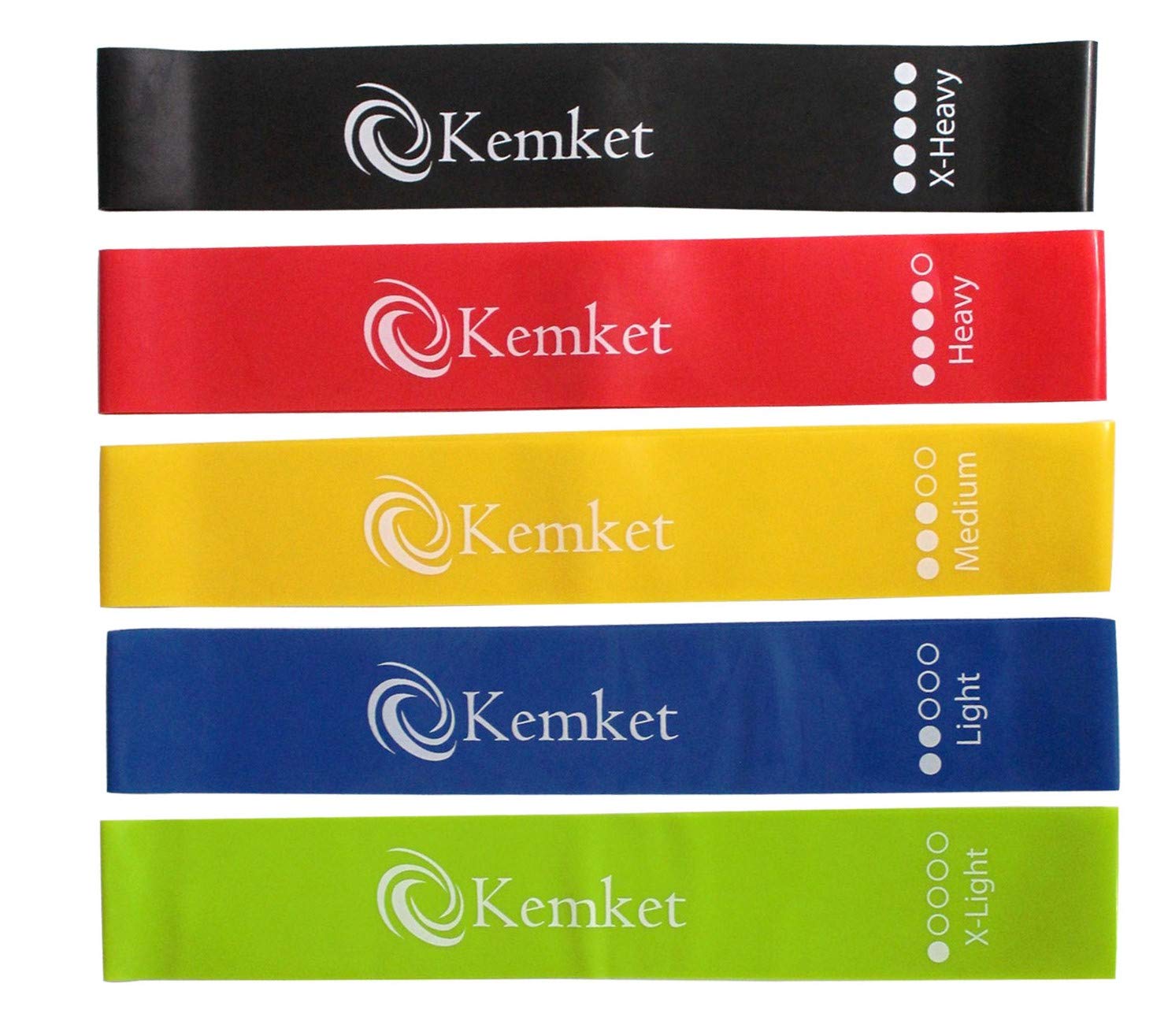 Premium 5-Piece Resistance Bands Set - Skin-Friendly Exercise Loop Bands with 5 Resistance Levels (10-50 lbs) - Includes Free Carrying Case - Perfect for Home Workouts, Gym Training, Yoga & Pilates - Great for Strength Building, Physical Therapy & Fitness Enthusiasts (Multicolor)