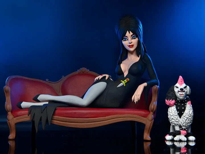 Elvira Mistress of the Dark Toony Terrors Collectible Figure - Horror Movie Merchandise for Fans, Home Decor & Pop Culture Display
