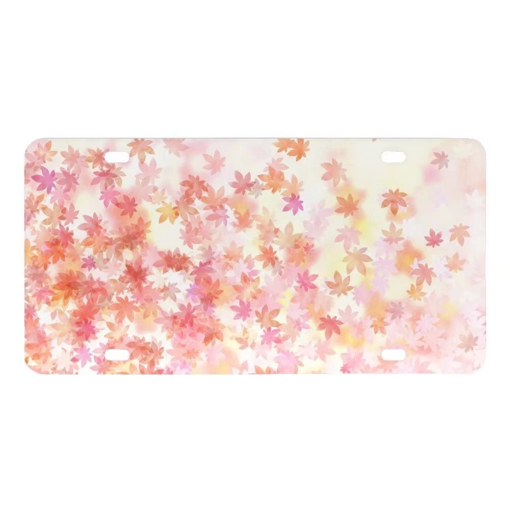 GOSTONG Watercolor Maple Leaf Car License Plate Cover - Stylish Standard Size License Plate Holder for Car, Van, Truck, Sedan & SUV - Perfect for Autumn Decorations & Seasonal Vehicle Accessories
