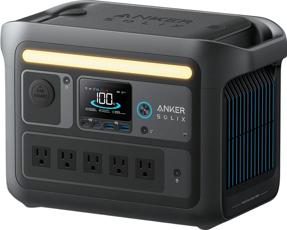 Anker SOLIX C800X 768Wh 1200W Portable Power Station - Solar Generator for Camping, RV, Emergency Backup & Off-Grid Power Supply