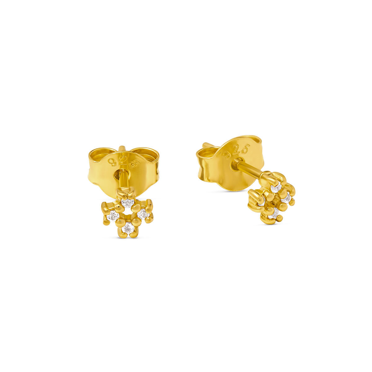 14K Gold White Topaz Stud Earrings for Women - Elegant & Hypoallergenic Jewelry for Everyday Wear & Special Occasions