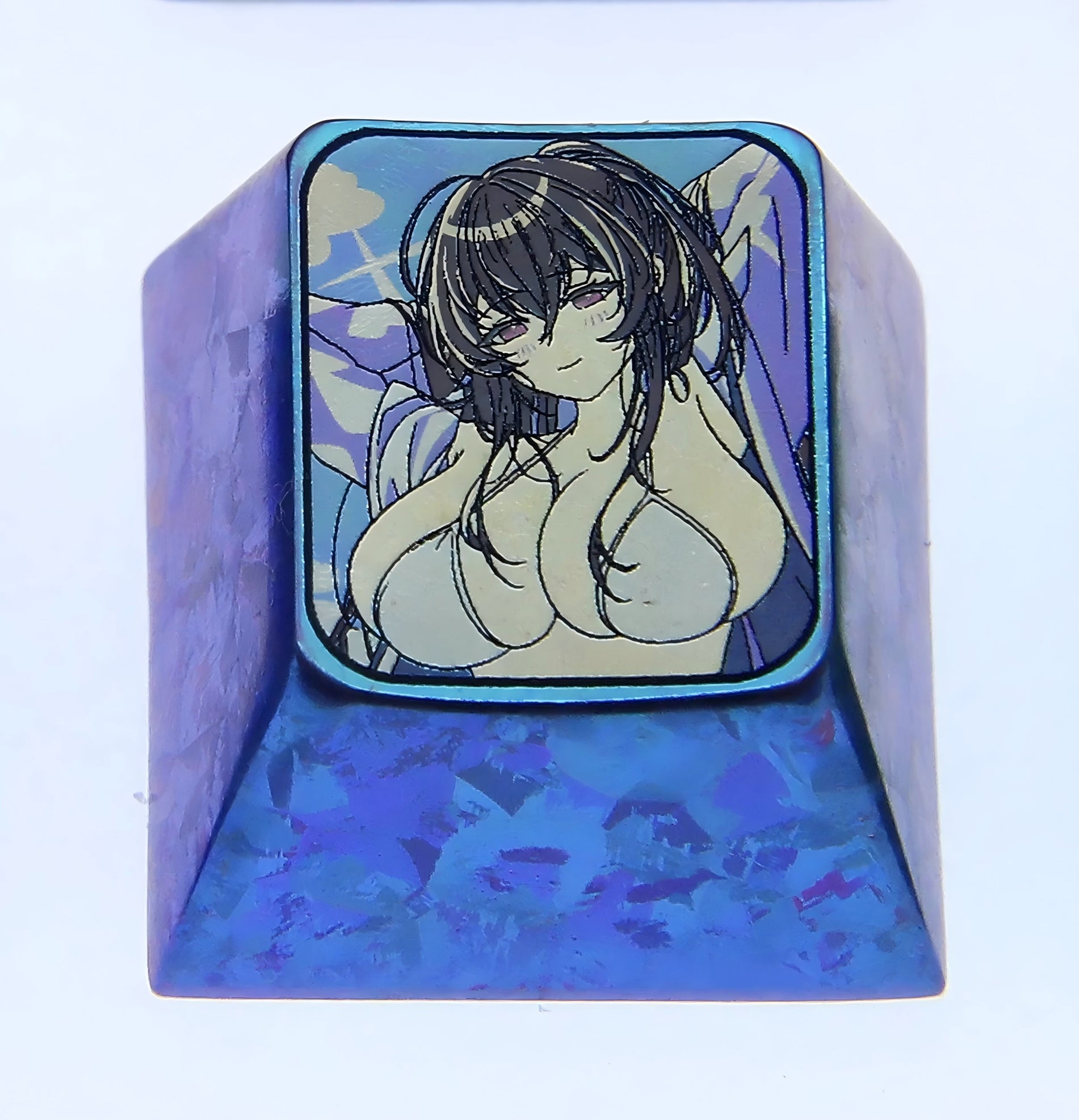 Azur Lane Anime Game Keycaps - 1U Titanium Alloy Personalized Keycaps for Mechanical Keyboards - Durable Metal Gaming Accessories for PC, Laptop, and Custom Keyboard Enthusiasts