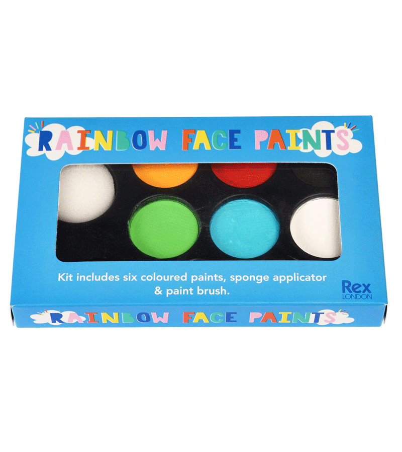 Vibrant Rainbow Face Paints for Kids & Adults - Non-Toxic, Washable & Safe for Costume Parties, Halloween & Festivals