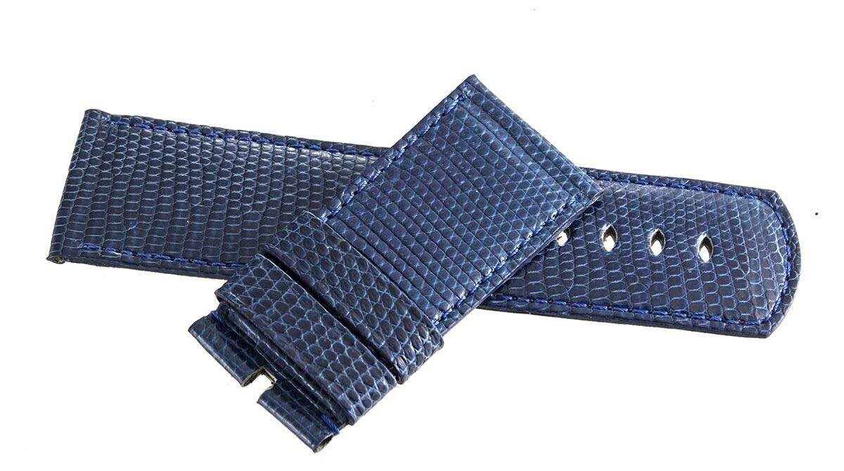 Locman Men's 31mm Blue Leather Watch Band Strap - Premium Replacement Watch Strap for Dress Watches, Business & Formal Occasions