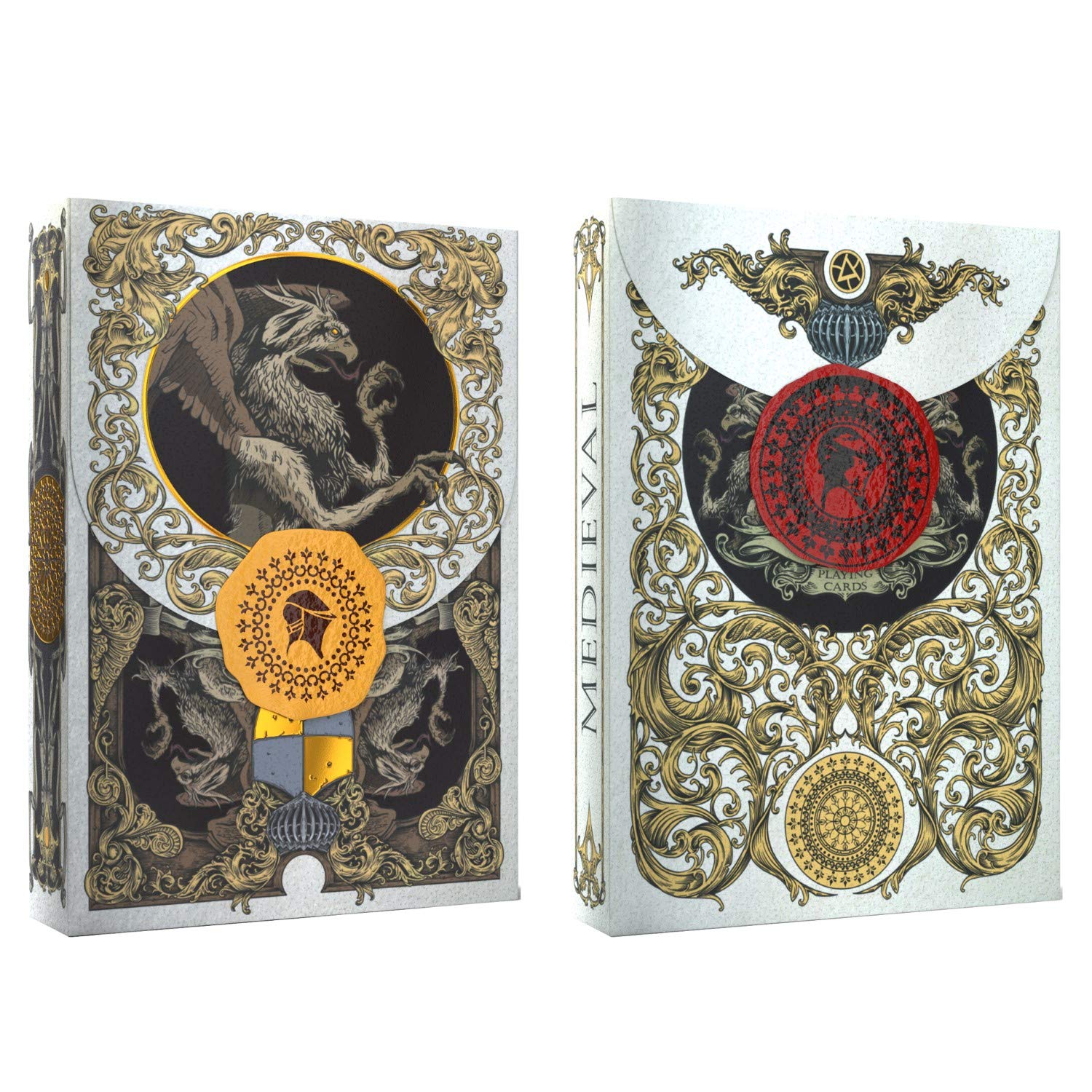 Medieval Playing Cards 2-Deck Bundle - Premium Royal & Gold Poker Cards Set | Perfect for Game Nights, Magic Tricks & Collectors | Save 10% on High-Quality Card Decks