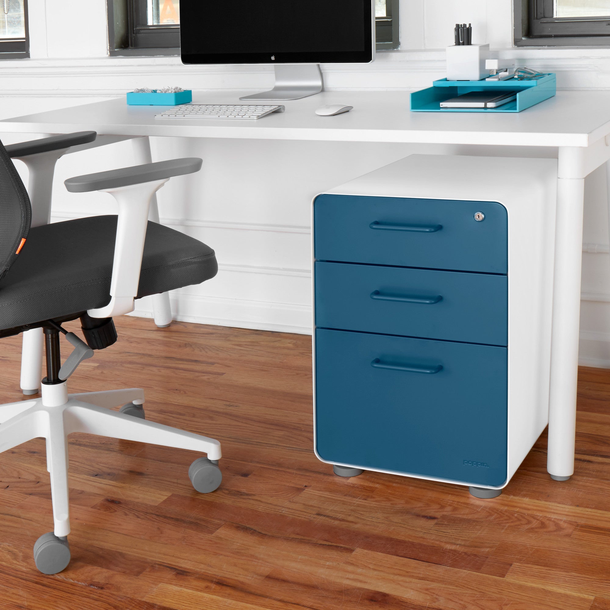 Stow 3-Drawer File Cabinet - Compact Storage Solution for Home Office, Classroom & Small Spaces - Organize Documents, Folders & Office Supplies Efficiently