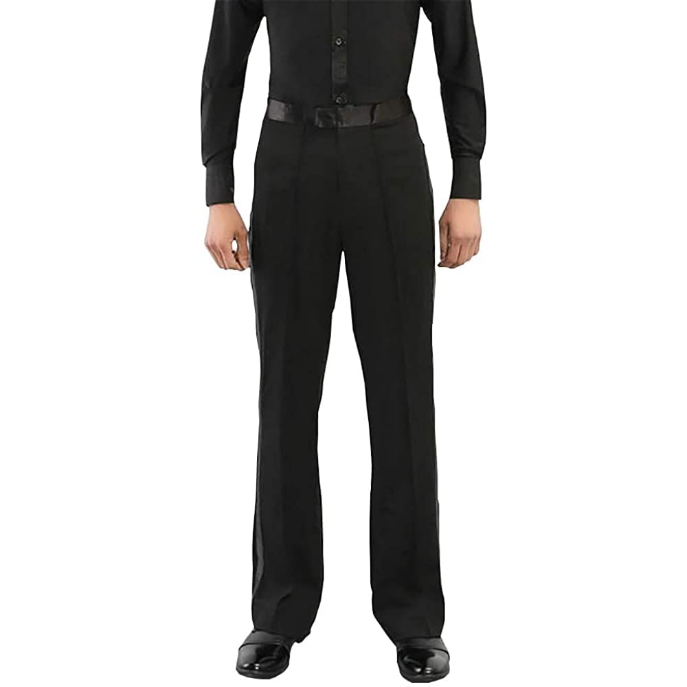 HAORUN Men's Ballroom Latin Modern Dance Pants - Professional Competition & Practice Trousers for Salsa, Tango & Waltz - Comfortable Stretch Fabric for Dance Performances & Training