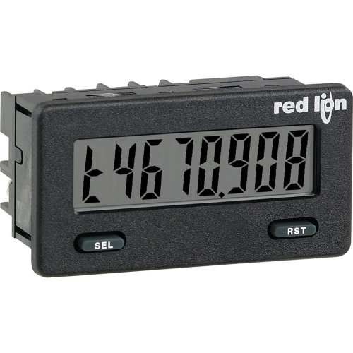 Red Lion CUB5T Electronic Preset Timer & Cycle Counter with Reflective Backlight, 8-Digit LCD Display - Perfect for Industrial Automation, HVAC Systems, and Process Control Applications