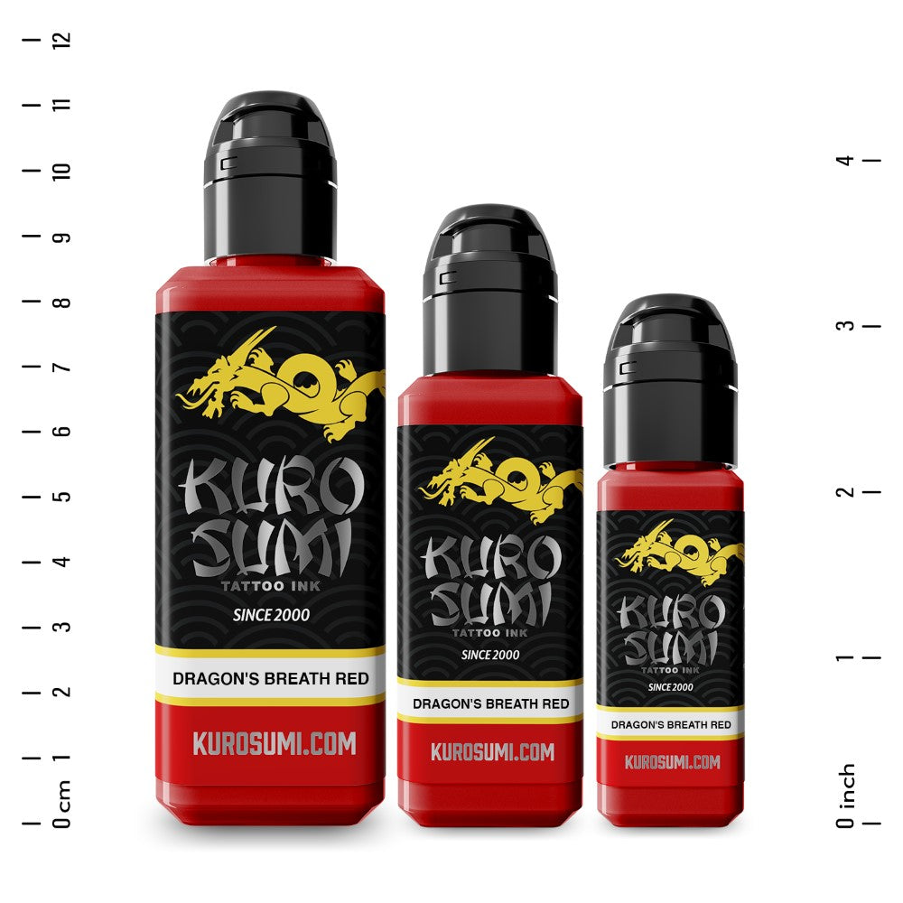 Kuro Sumi Dragon's Breath Red Tattoo Ink - Professional Quality, Vibrant Color, Vegan & Sterile - Perfect for Tattoo Artists & Body Art Enthusiasts