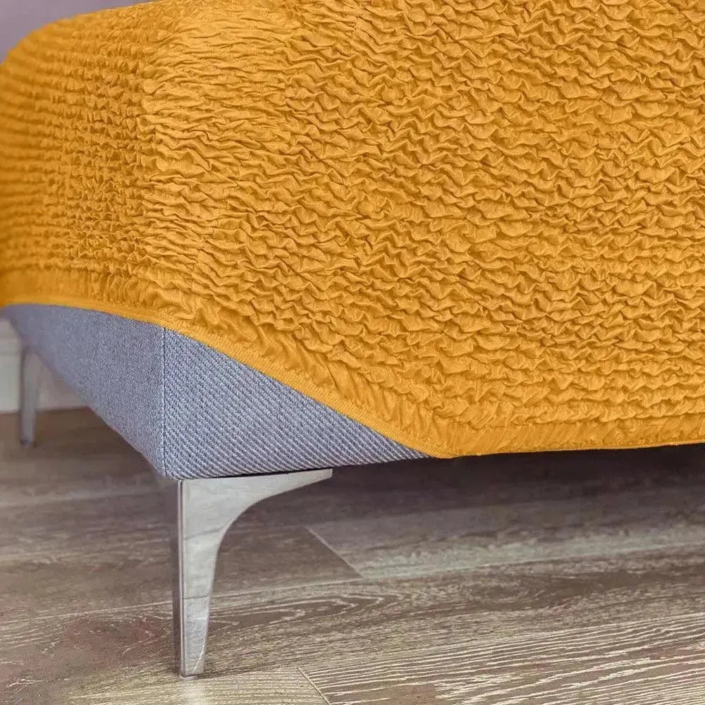 Small Ottoman Slipcover - Microfiber Collection - Perfect for Living Room, Bedroom, and Home Decor