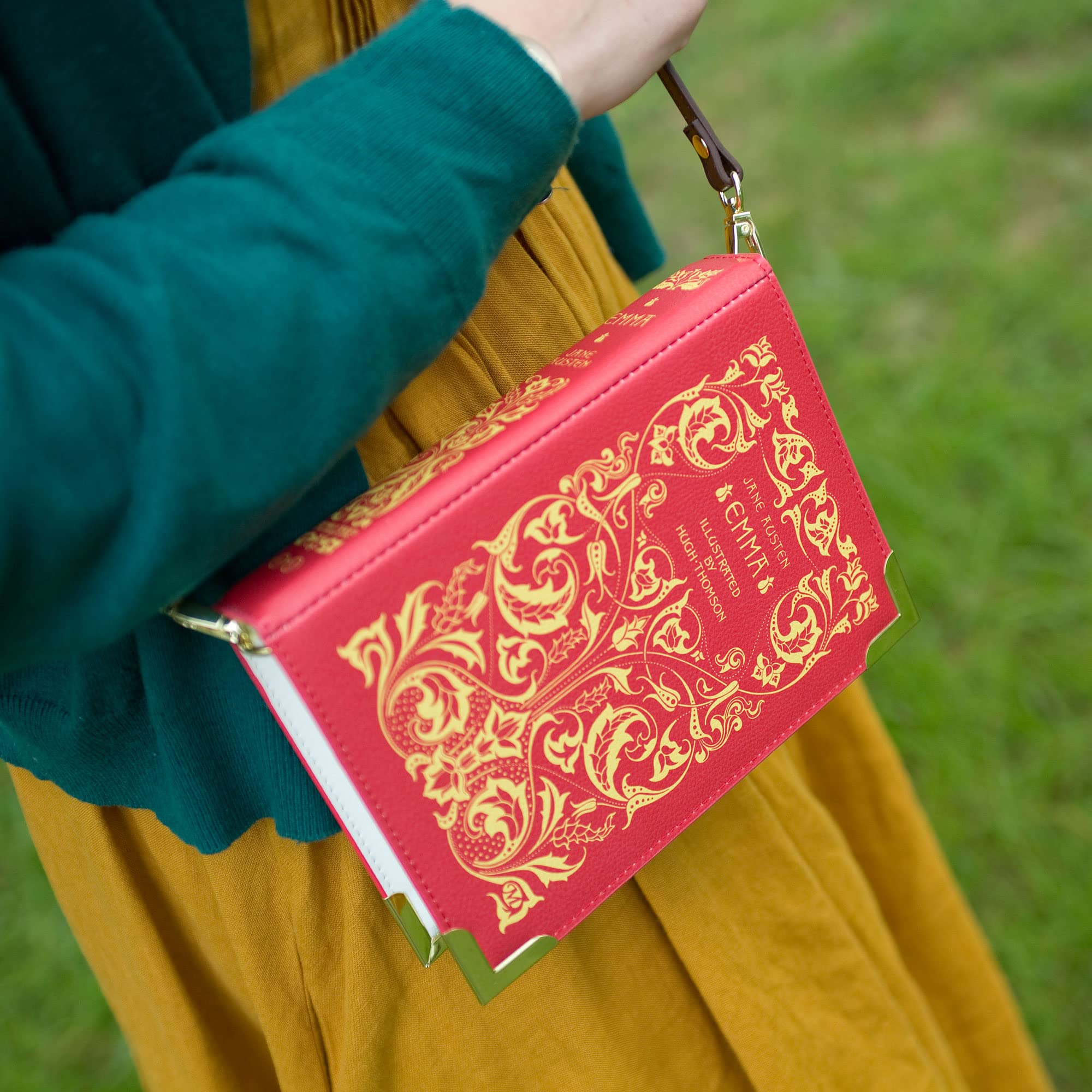 Well Read Co Vegan Leather Crossbody Purse for Women - Emma Large Book Lover Handbag - Perfect for Reading, Travel & Everyday Use