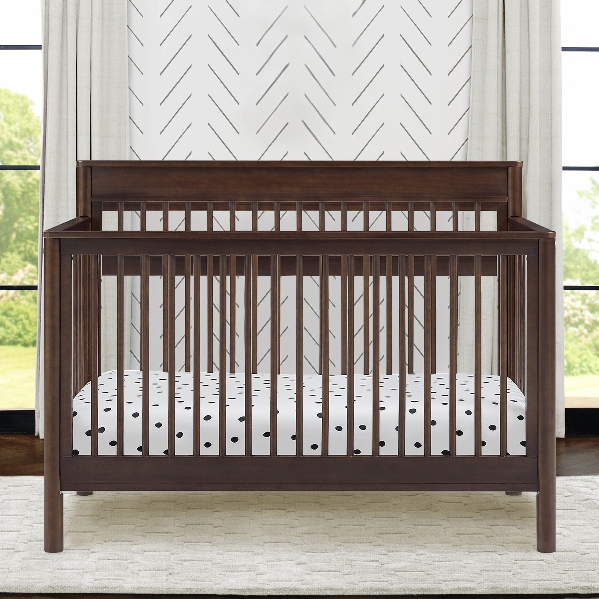 Remy 6-in-1 Convertible Baby Crib - Toddler Bed, Daybed & Full-Size Bed | Safe & Durable Nursery Furniture for Newborn to Adult | Perfect for Nursery, Bedroom & Guest Room