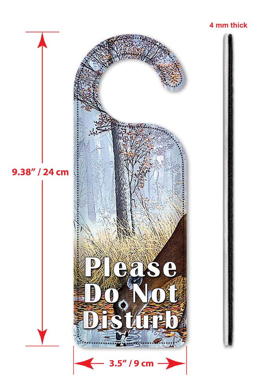 Do Not Disturb Door Hanger Sign - Elegant Deer Art Plate for Hotels, Bedrooms & Privacy - Perfect for Home Decor and Guest Rooms