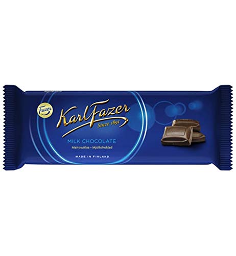 Fazer Karl Fazer Milk Chocolate Bars - 40 Pack (100g Each) | Premium Finnish Chocolate for Gifts, Snacking & Baking