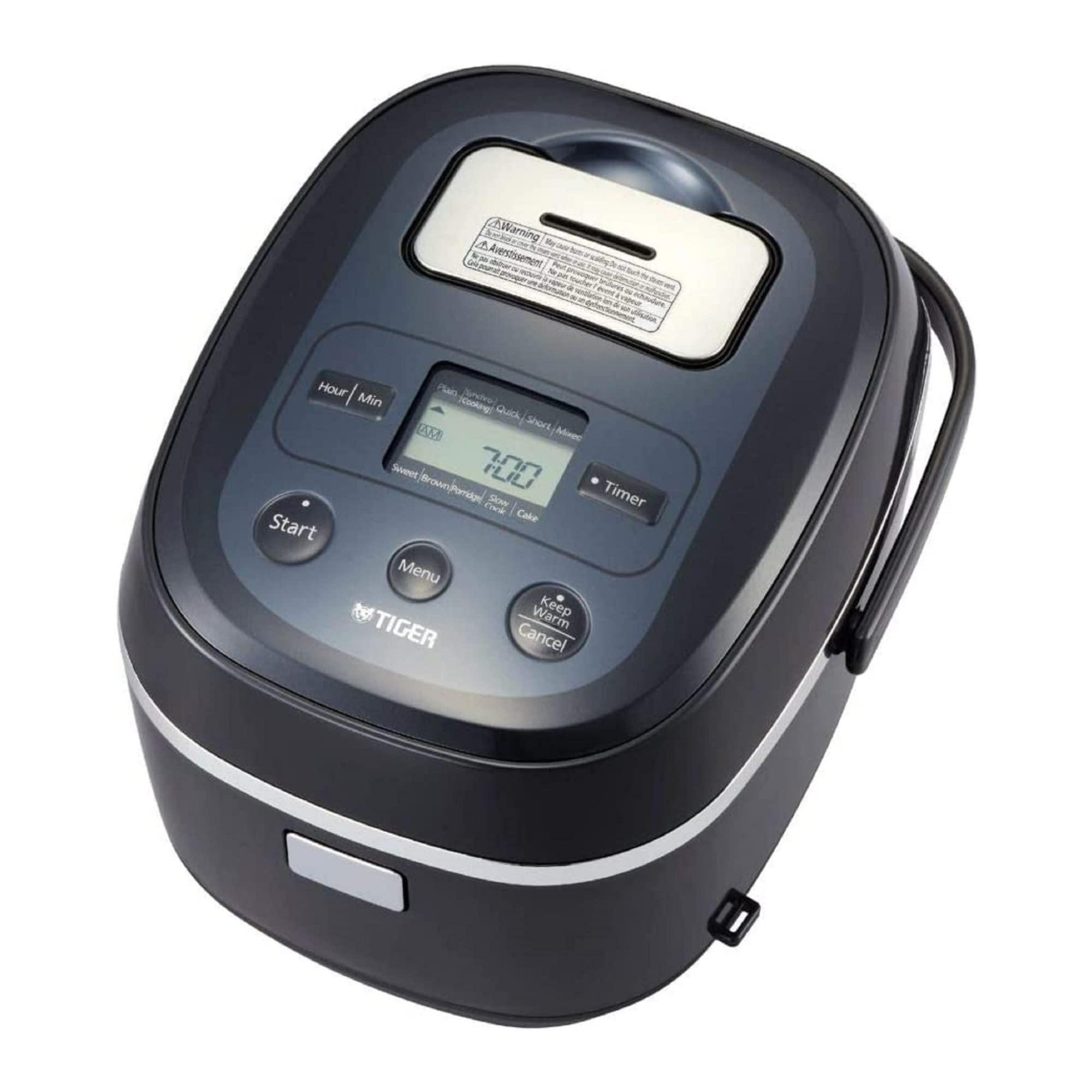 Tiger JBX-A18U 10-Cup Rice Cooker - Micom Electric Rice Cooker with Tacook Plate, Non-Stick Inner Pot & Steam Gasket | Easy to Clean, Scratch Resistant | Black & Stainless Steel | Perfect for Family Meals, Meal Prep & Asian Cuisine