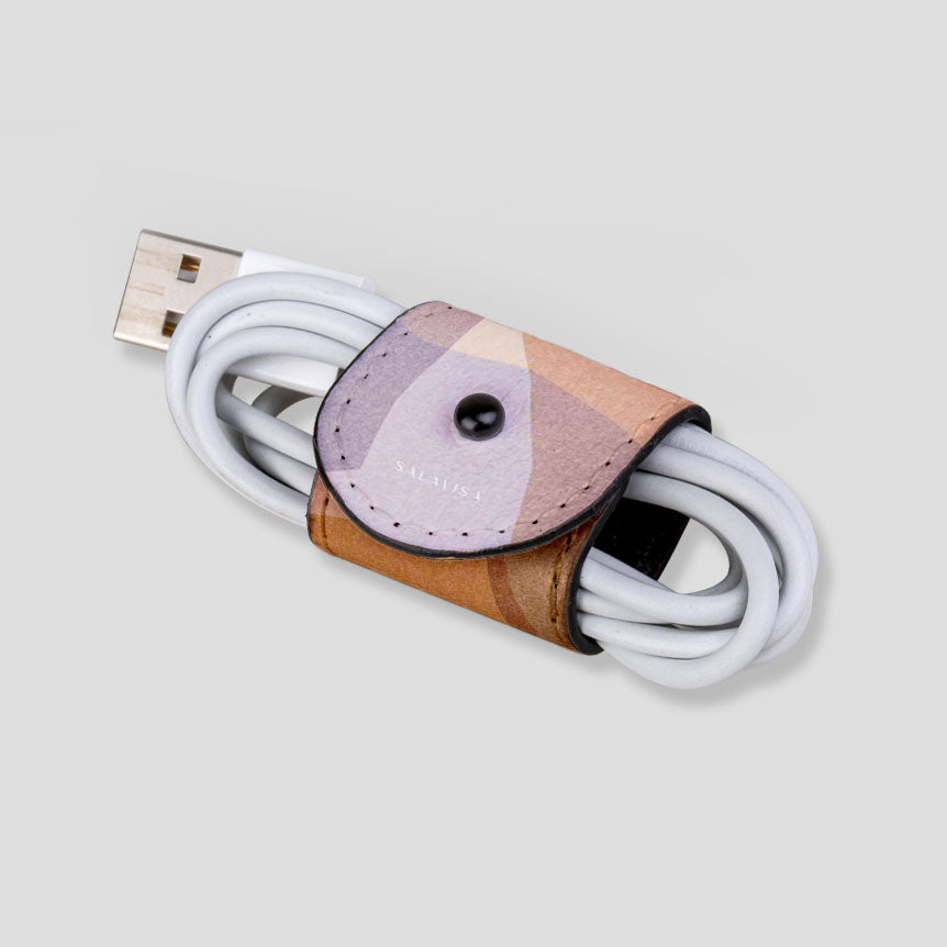 Eco-Friendly Mixed Layers Cord Wrap - Sustainable Cable Organizer for Home, Office & Travel - Perfect for Organizing Cords, Wires & Headphones