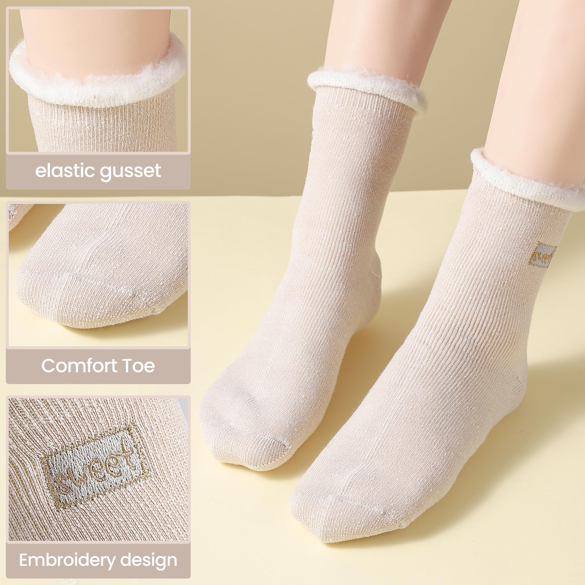 Women's Winter Socks - Thick Wool Thermal Socks for Cold Weather & Gifts