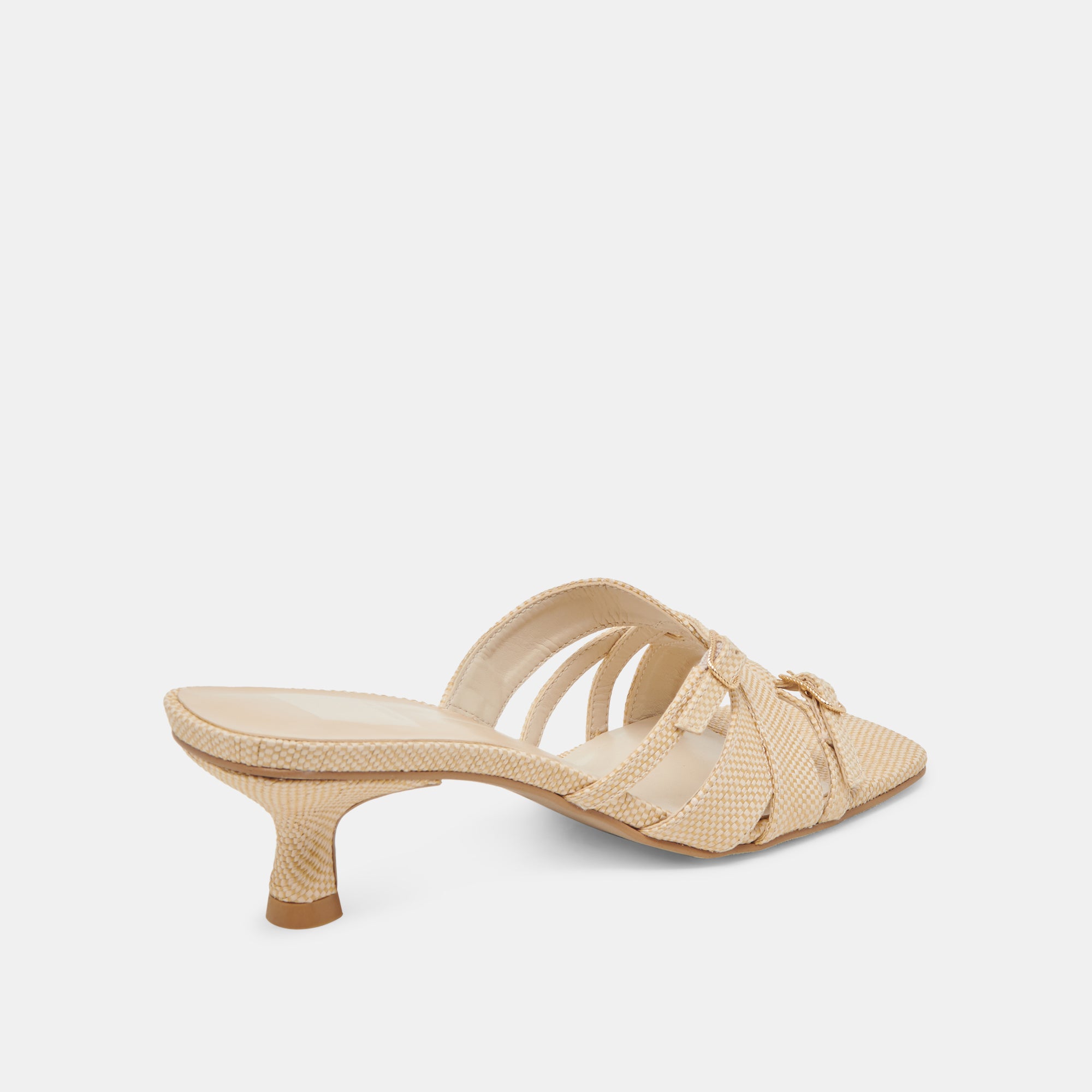 BRYANT Women's Heels - Natural Woven Raffia Sandals for Summer | Comfortable Beach Wedding Shoes, Vacation & Party Footwear