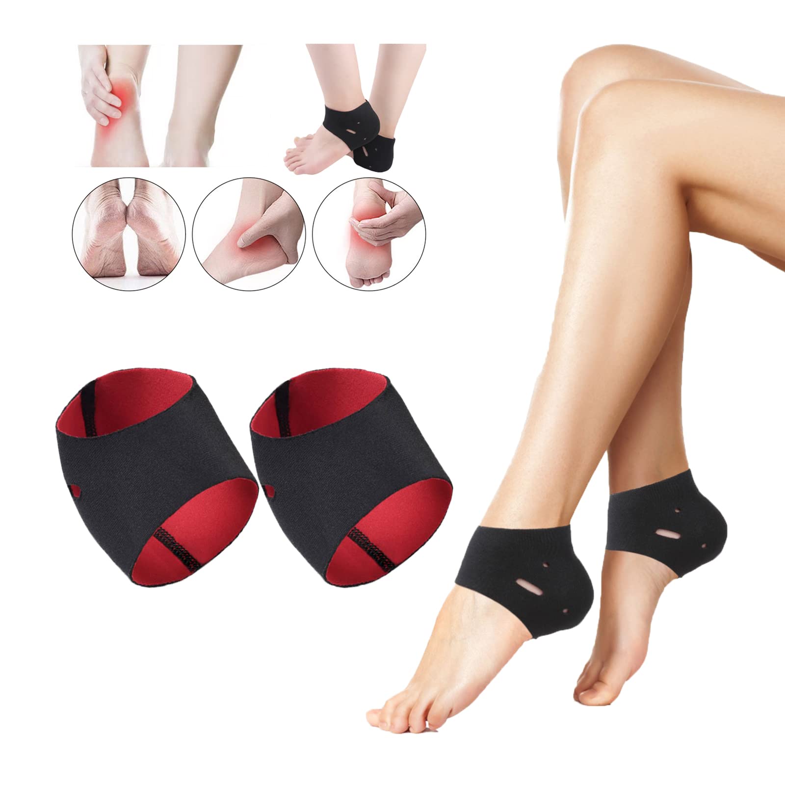 Unisex Heel Socks for Cracked Feet - Moisturizing Foot Care for Dry Skin & Calluses - Perfect for Spa & Night Repair