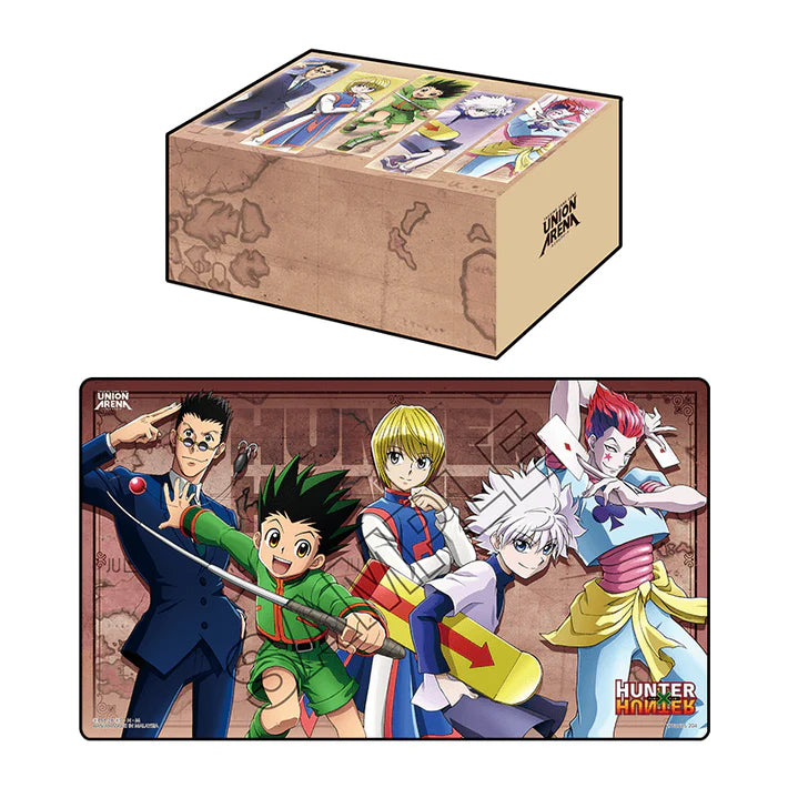 Hunter x Hunter Union Arena Playmat with Half Storage Box - Perfect for TCG Card Game Protection & Organized Play
