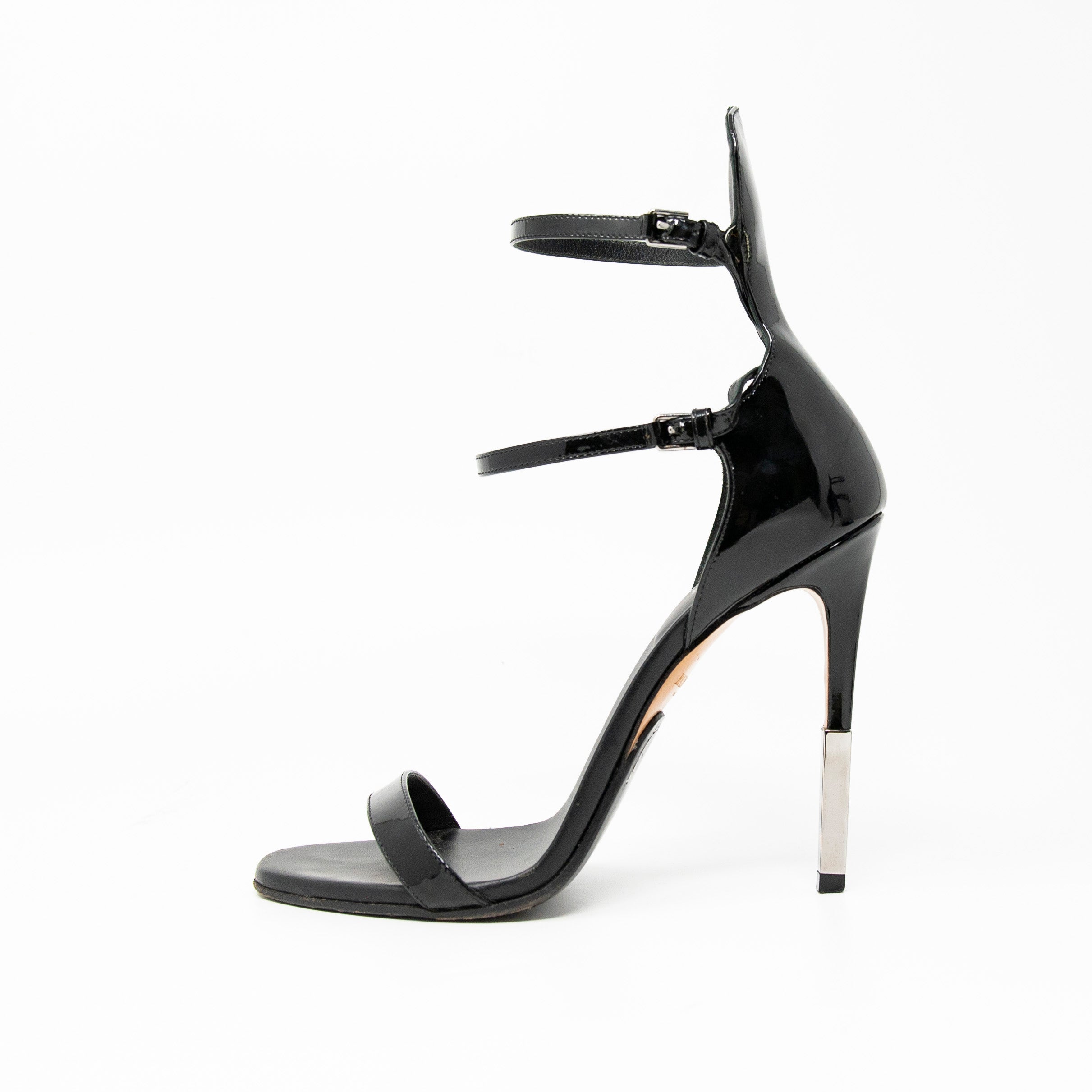 Balmain Black Elvira Sandals Size 37 - Luxury Women's High Heel Strappy Sandals for Evening Parties & Special Occasions