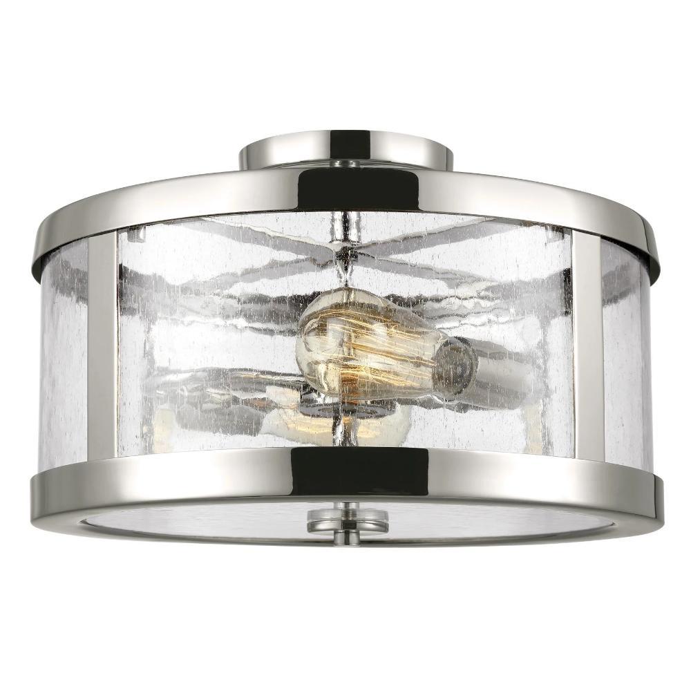 Vankovich 2-Light Semi Flush Mount Ceiling Light Fixture - Modern LED Lighting for Bedroom, Hallway & Kitchen
