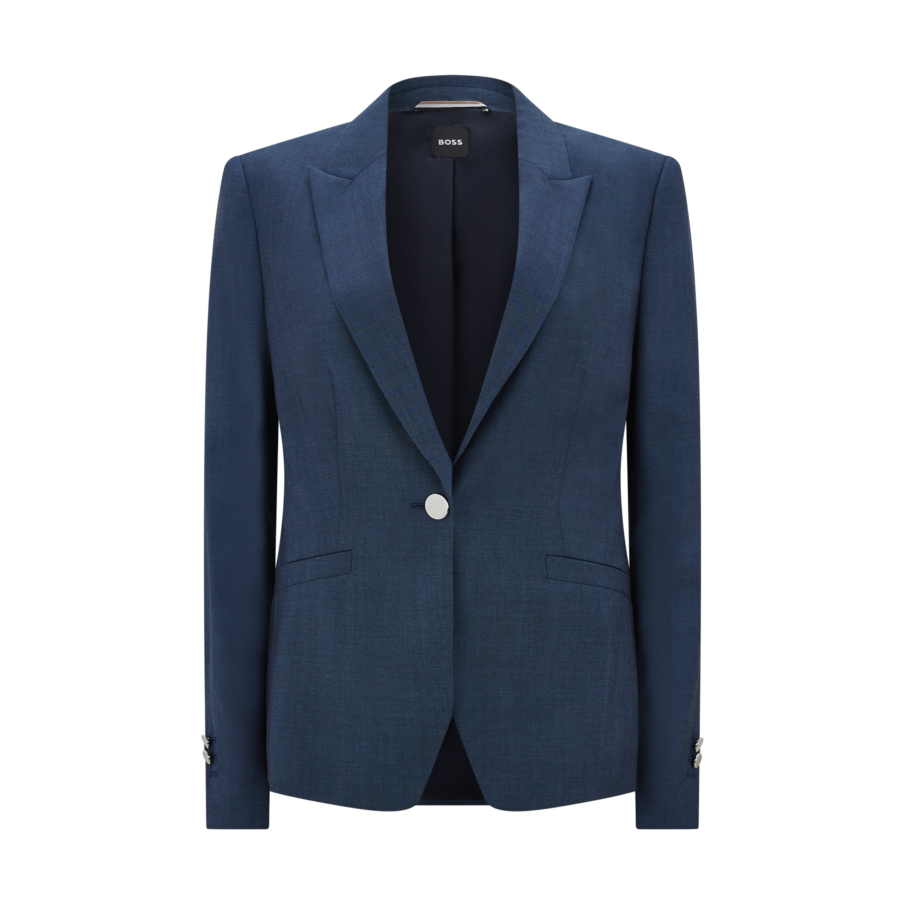 Januri Tailored Wool Jacket for Men - Navy Blue Slim Fit Winter Coat - Perfect for Business, Office & Formal Occasions