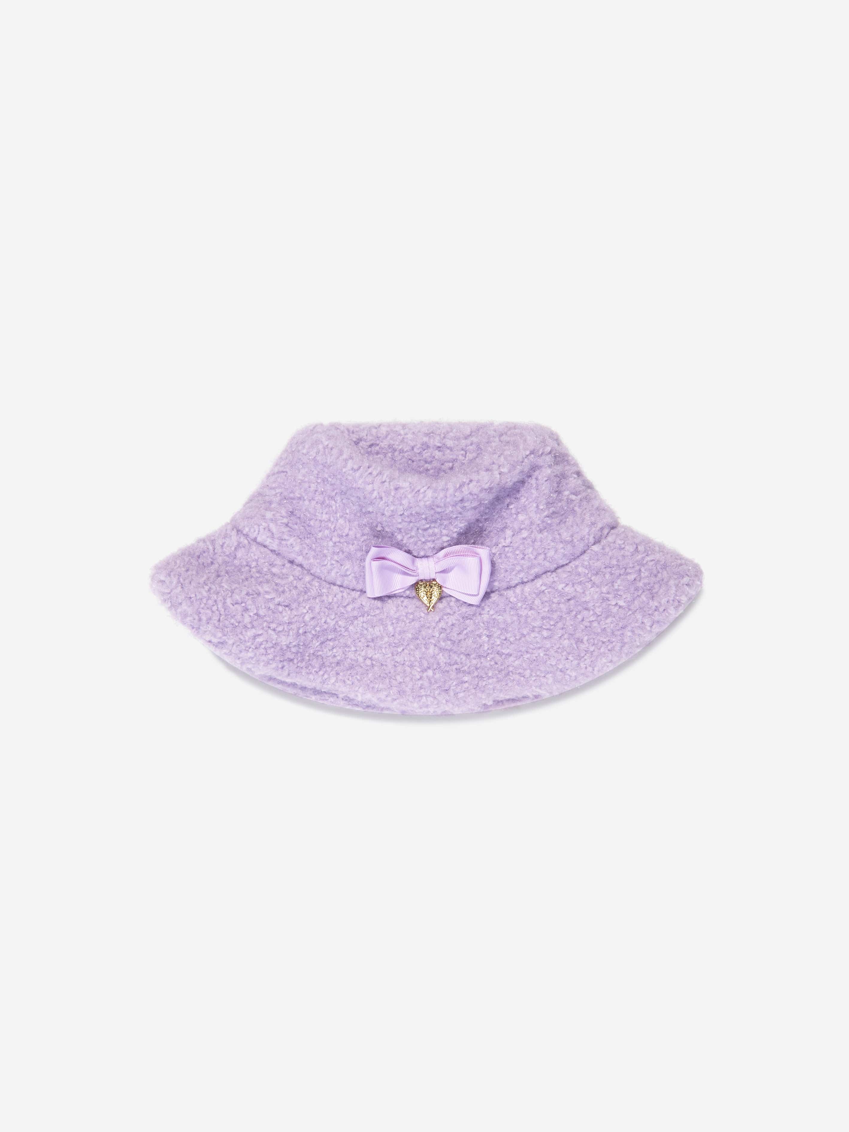 Angels Face Girls Maude Fleece Hat - Soft Purple Winter Beanie for Toddler & Kids - Perfect for Cold Weather, Snow Play & Outdoor Activities