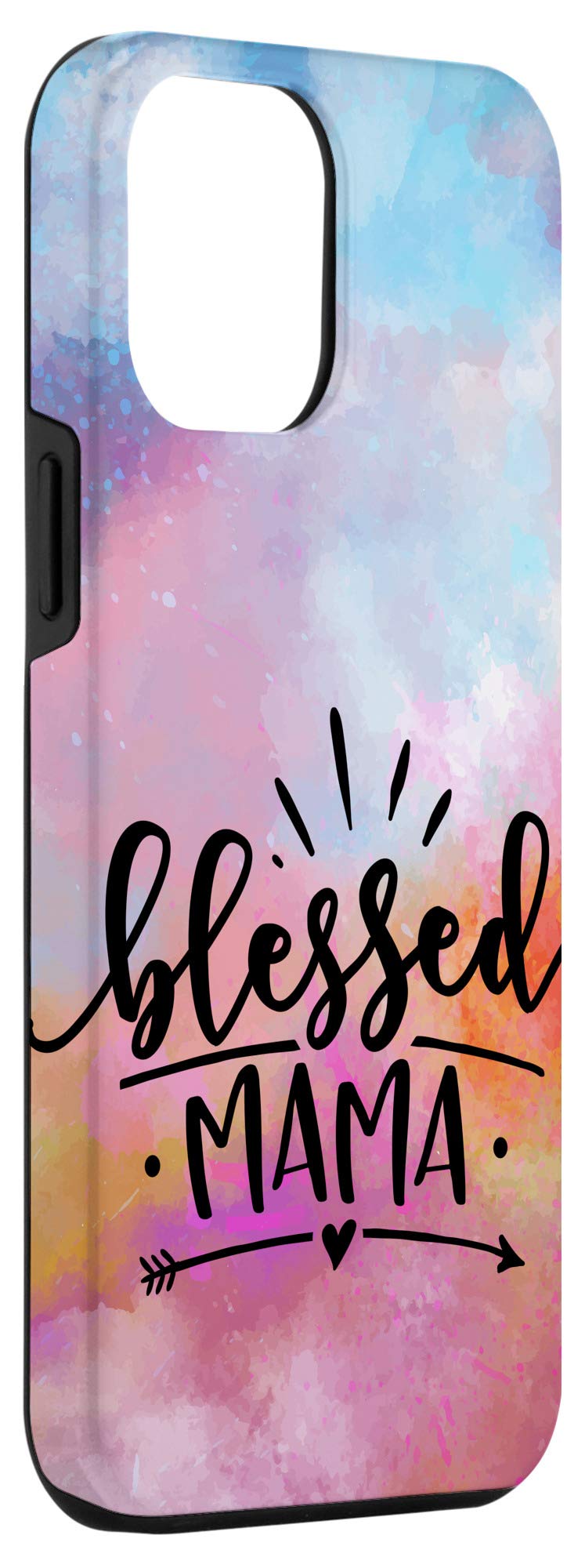 Blessed Mama iPhone 12 Pro Max Case - Floral Watercolor Design Artistic Phone Cover for Women, Mothers Day Gift - Perfect for Everyday Use & Special Occasions