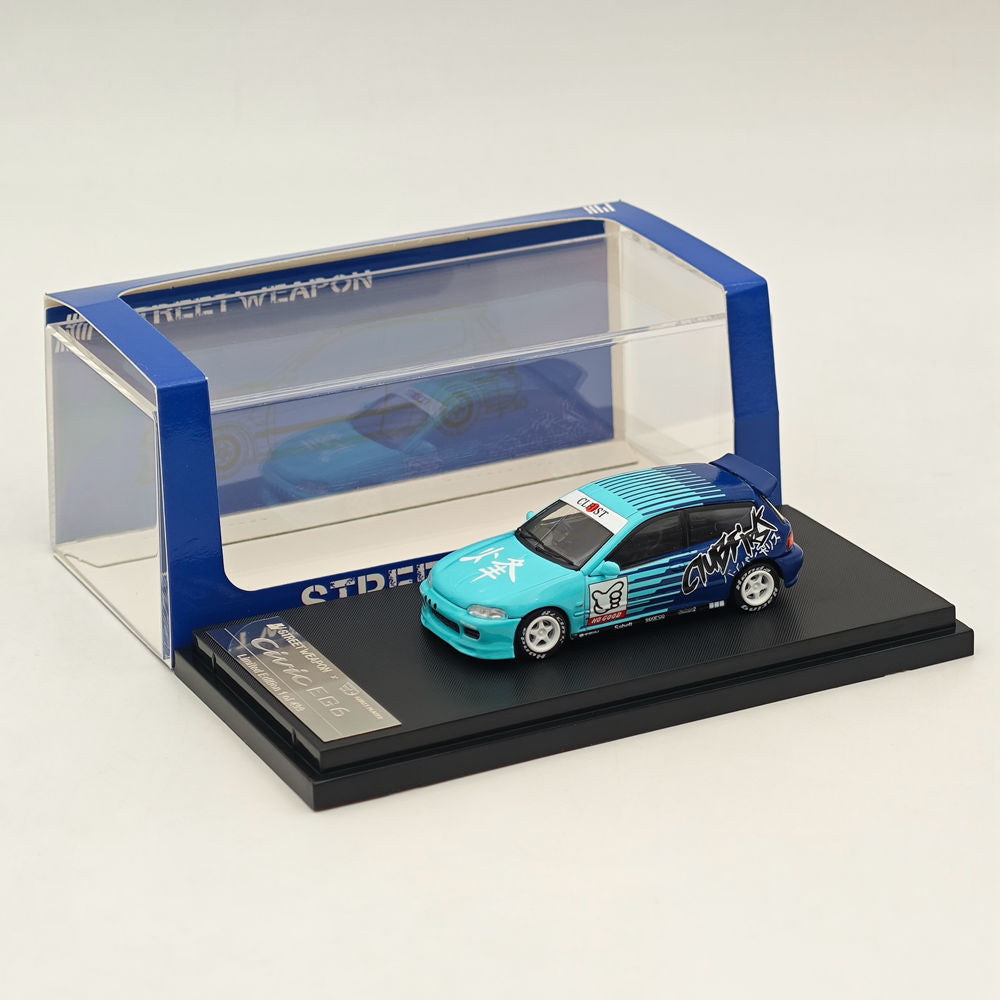 1:64 Scale Diecast Model Car - Honda Civic EG6 Kanjozoku FALKEN Limited Edition (499 Pieces) - Collectible Miniature Vehicle for Display, Racing Enthusiasts & Car Model Collections