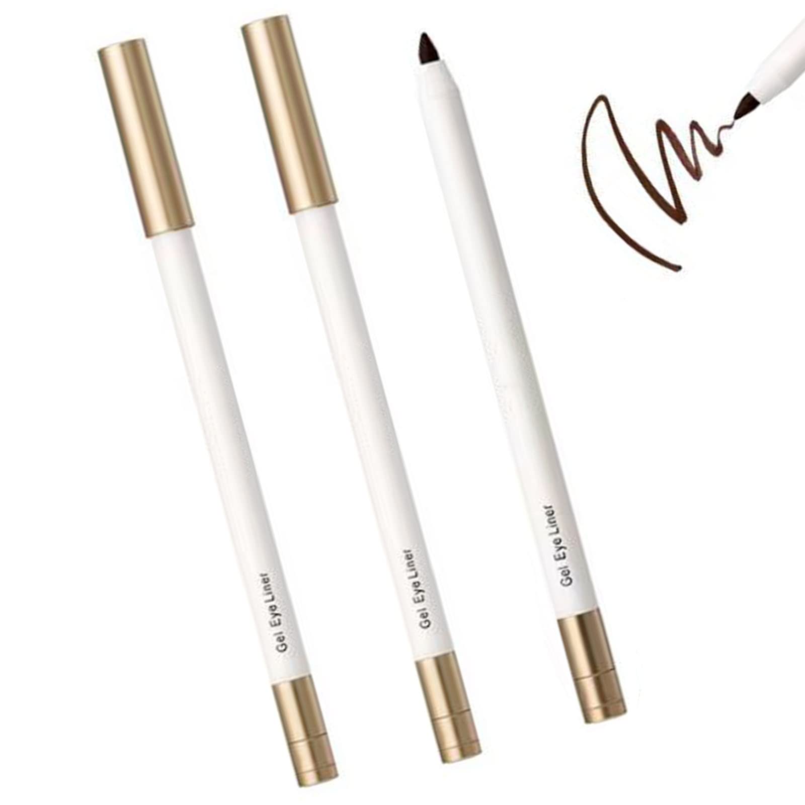 Heykomi Waterproof Eyeliner Pencil - Long Lasting & Smudge Proof (Brown) for Everyday Makeup