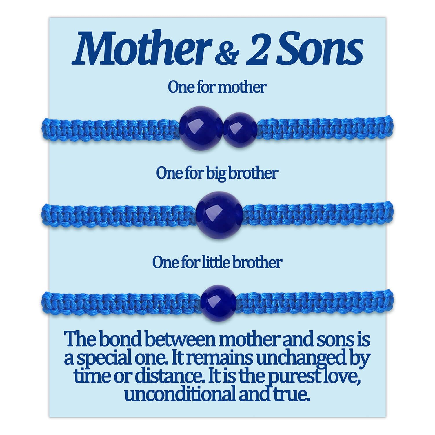 Mother Son Bracelet Set - Lapis Lazuli Beaded Jewelry for Mom and Son | Meaningful Gifts for Christmas, Valentine's Day & Special Occasions | Perfect for Family Bonding, Birthdays & Anniversaries