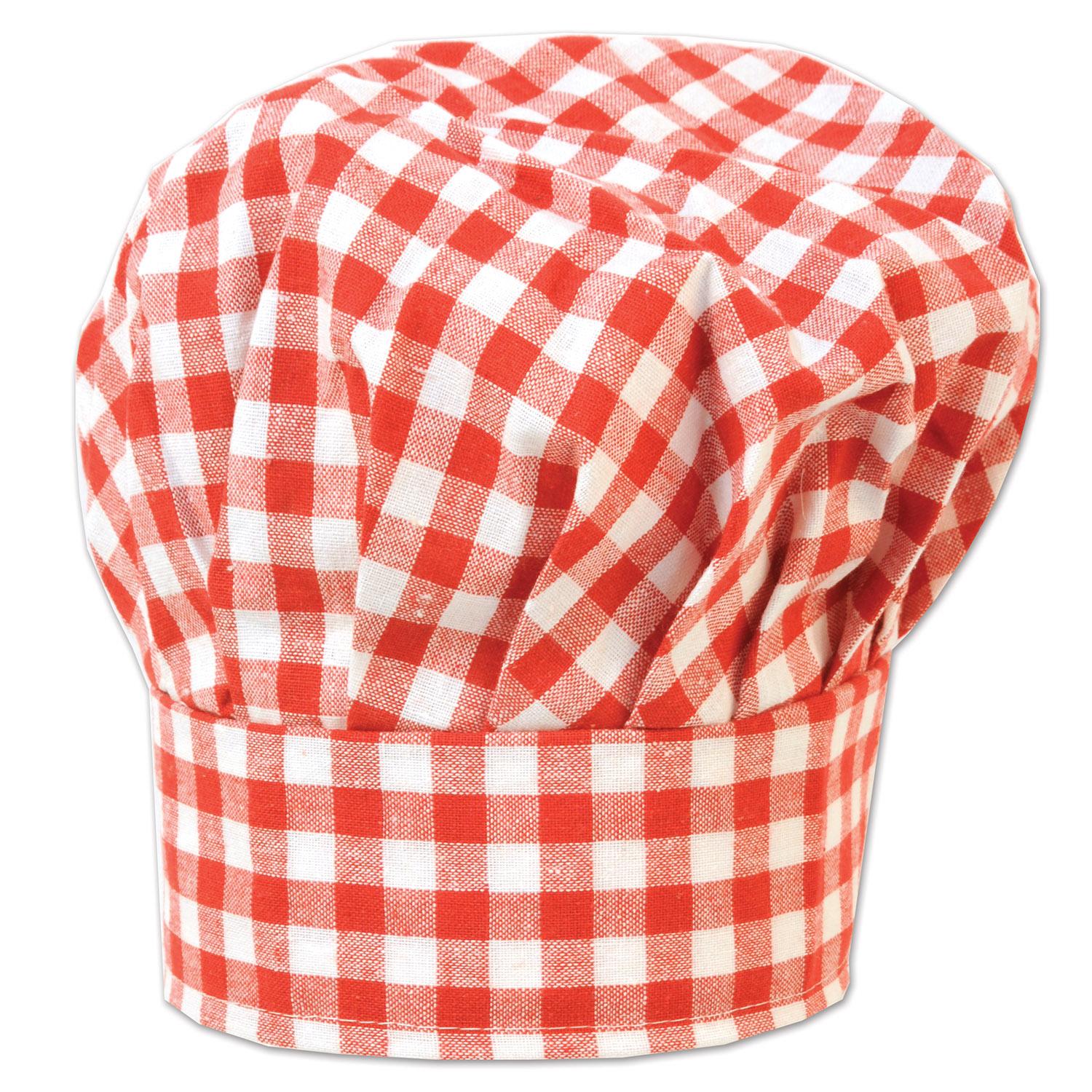 12 Pack Beistle Gingham Fabric Chef's Hat - Professional Cooking & Baking Accessories for Chefs, Bakers, and Culinary Enthusiasts - Perfect for Restaurants, Kitchens, and Home Cooking